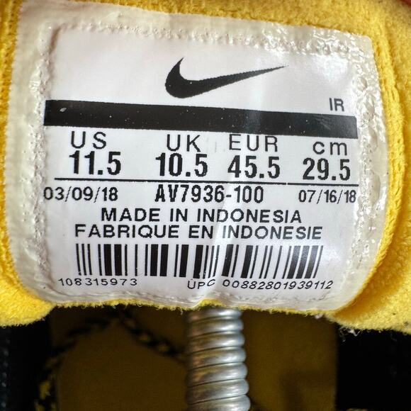Nike Air Max Plus 97 Frequency Pack White Yellow Shoes AV7936 100 Men’s Sz 11.5 - Picture 6 of 6